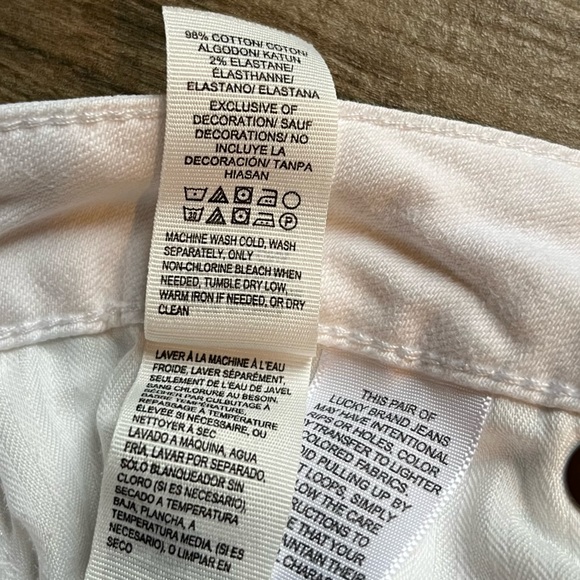 Lucky Brand Lolita Distressed Cropped Capri White Denim Jeans - Picture 7 of 13